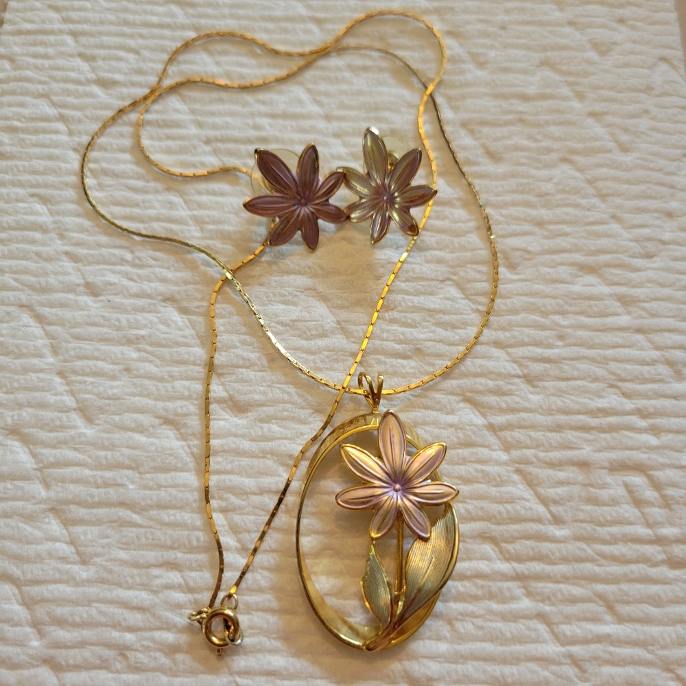 Vintage Necklace and Earring Set